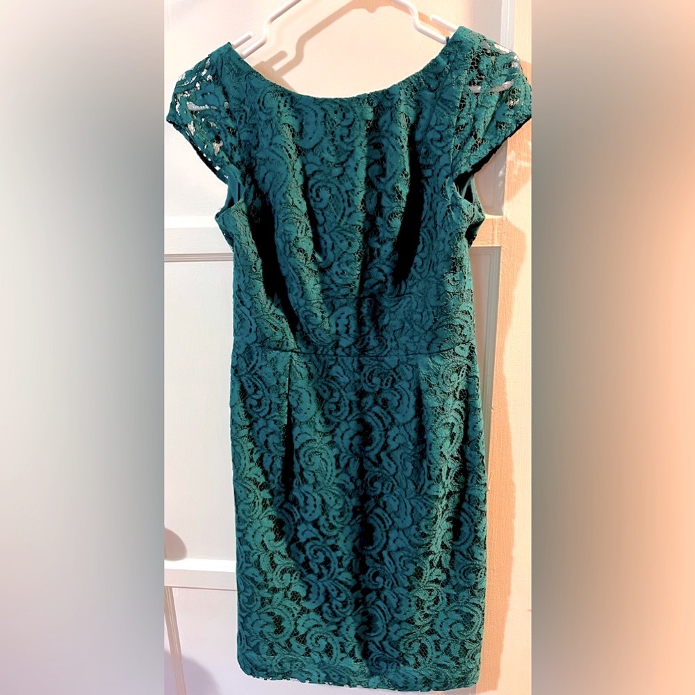 J Crew green lace dress